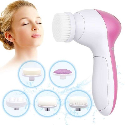 Facial Brush Electric 5 in 1Multifunction Brosse Nettoyante Visage Mini Skin Care Massage Beauty Pore Cleaner Body Cleansing